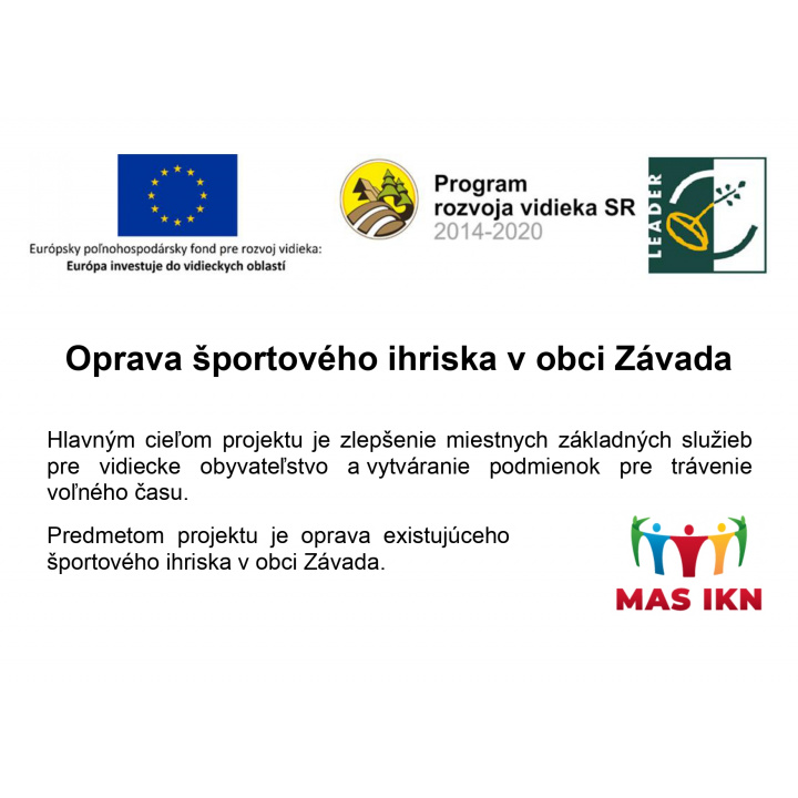 Oprava športového ihriska v obci Závada